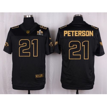 Cardinals #21 Patrick Peterson Black Pro Line Gold Collection Men's Stitched NFL Elite Jersey