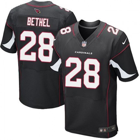 Cardinals #28 Justin Bethel Black Alternate Men's Stitched NFL Elite Jersey