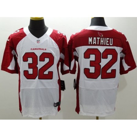 Cardinals #32 Tyrann Mathieu White Men's Stitched NFL Elite Jersey