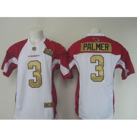 Cardinals #3 Carson Palmer White Super Bowl 50 Collection Men's Stitched NFL Elite Jersey