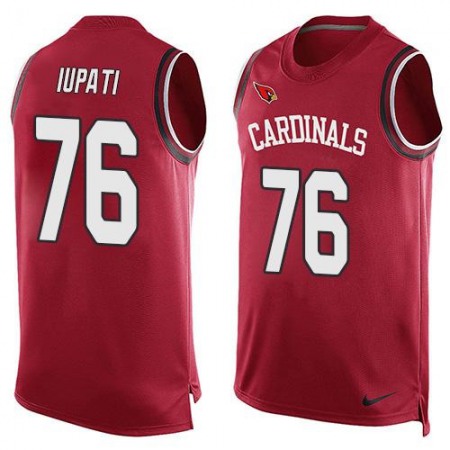 Cardinals #76 Mike Iupati Red Team Color Men's Stitched NFL Limited Tank Top Jersey