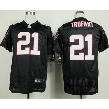 Falcons #21 Desmond Trufant Black Alternate Men's Stitched NFL Elite Jersey