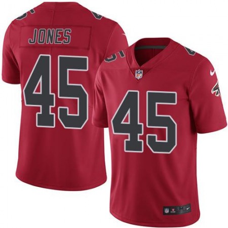 Falcons #45 Deion Jones Red Men's Stitched NFL Limited Rush Jersey