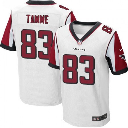 Falcons #83 Jacob Tamme White Men's Stitched NFL Elite Jersey