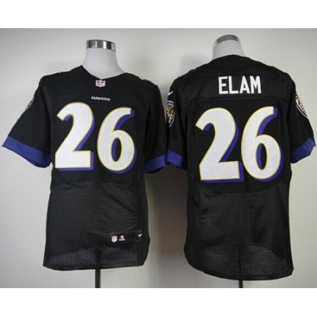 Ravens #26 Matt Elam Black Alternate Men's Stitched NFL New Elite Jersey