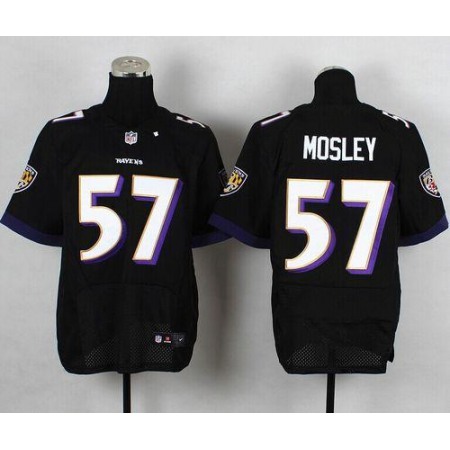 Ravens #57 C.J. Mosley Black Alternate Men's Stitched NFL New Elite Jersey