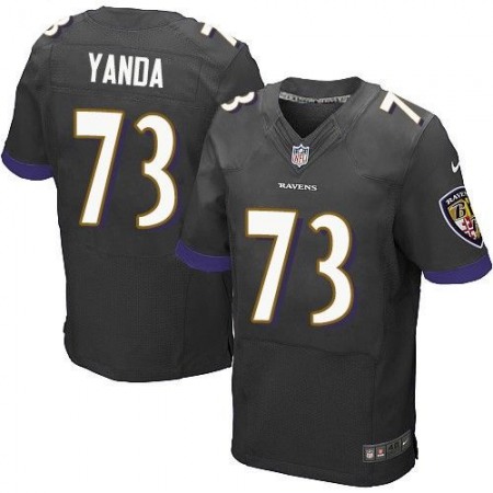Ravens #73 Marshal Yanda Black Alternate Men's Men's Stitched NFL New Elite Jersey