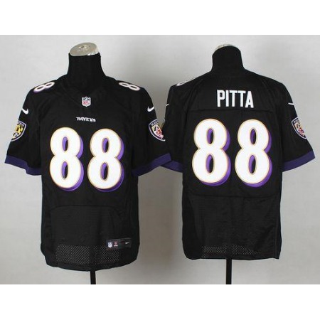 Ravens #88 Dennis Pitta Black Alternate Men's Stitched NFL Elite Jersey