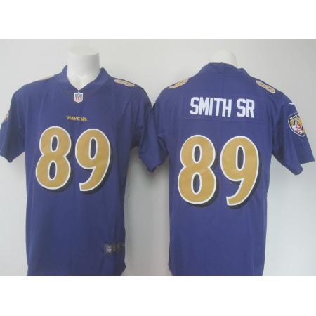 Men's Ravens #89 Steve Smith Sr. Purple Limited Rush NFL Jersey