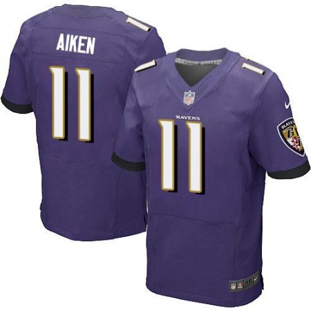 Ravens #11 Kamar Aiken Purple Team Color Men's Stitched NFL New Elite Jersey