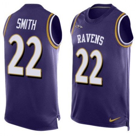 Ravens #22 Jimmy Smith Purple Team Color Men's Stitched NFL Limited Tank Top Jersey