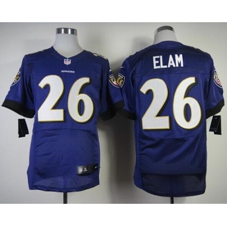 Ravens #26 Matt Elam Purple Team Color Men's Stitched NFL New Elite Jersey
