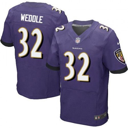 Ravens #32 Eric Weddle Purple Team Color Men's Stitched NFL New Elite Jersey