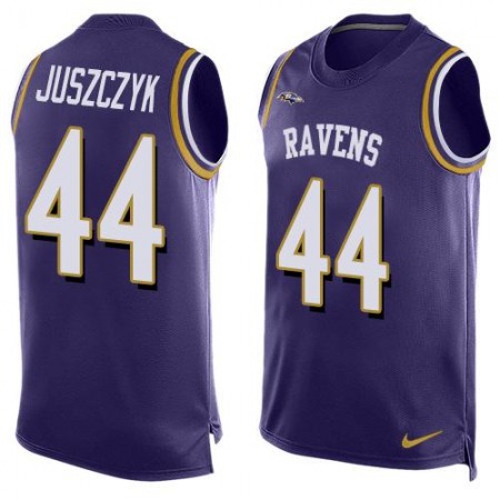Ravens #44 Kyle Juszczyk Purple Team Color Men's Stitched NFL Limited Tank Top Jersey