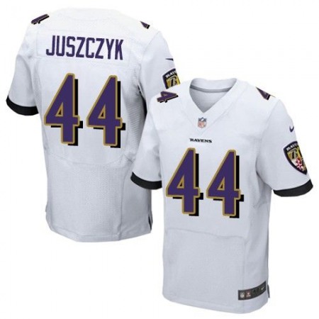 Ravens #44 Kyle Juszczyk White Men's Stitched NFL New Elite Jersey