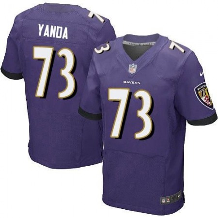 Ravens #73 Marshal Yanda Purple Team Color Men's Men's Stitched NFL New Elite Jersey