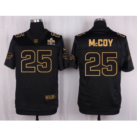 Bills #25 LeSean McCoy Black Men's Stitched NFL Elite Pro Line Gold Collection Jersey