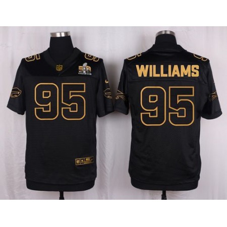 Bills #95 Kyle Williams Black Men's Stitched NFL Elite Pro Line Gold Collection Jersey