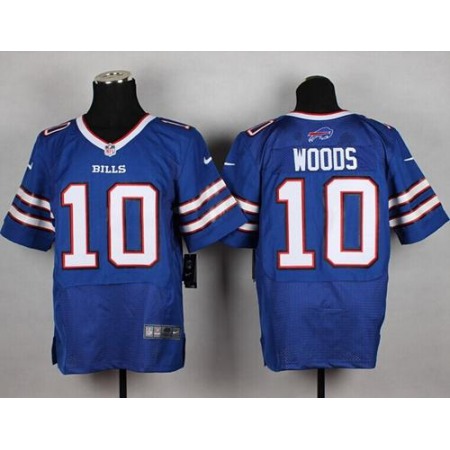 Bills #10 Robert Woods Royal Blue Team Color Men's Stitched NFL New Elite Jersey