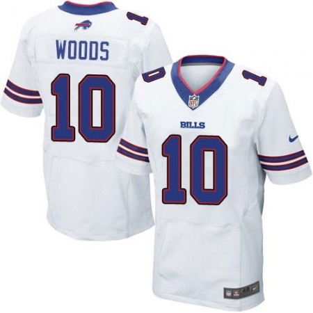 Bills #10 Robert Woods White Men's Stitched NFL New Elite Jersey