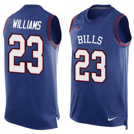 Bills #23 Aaron Williams Royal Blue Team Color Men's Stitched NFL Limited Tank Top Jersey
