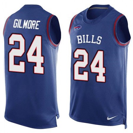 Bills #24 Stephon Gilmore Royal Blue Team Color Men's Stitched NFL Limited Tank Top Jersey