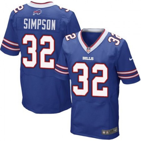 Bills #32 O. J. Simpson Royal Blue Team Color Men's Stitched NFL New Elite Jersey