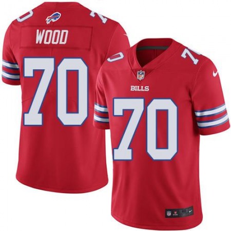 Bills #70 Eric Wood Red Men's Stitched NFL Elite Rush Jersey