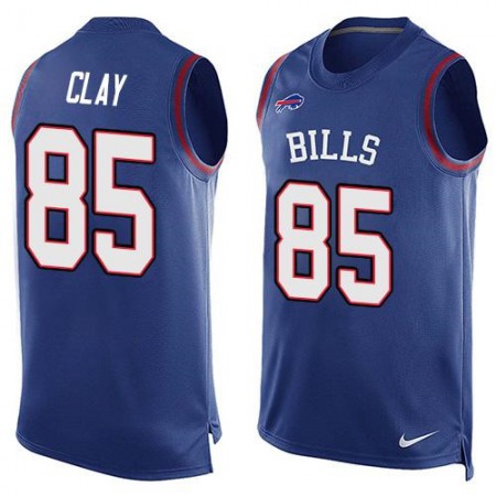 Bills #85 Charles Clay Royal Blue Team Color Men's Stitched NFL Limited Tank Top Jersey