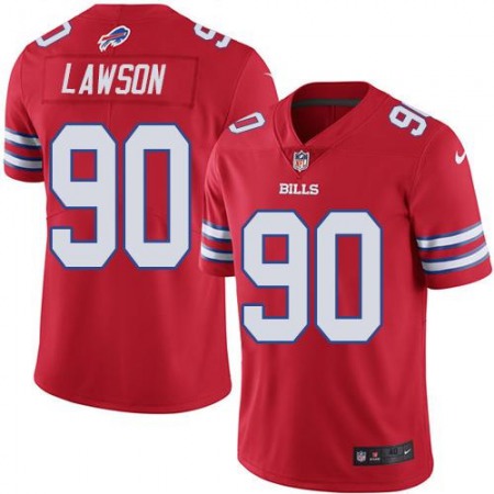 Bills #90 Shaq Lawson Red Men's Stitched NFL Elite Rush Jersey