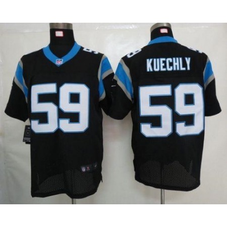 Panthers #59 Luke Kuechly Black Team Color Men's Stitched NFL Elite Jersey