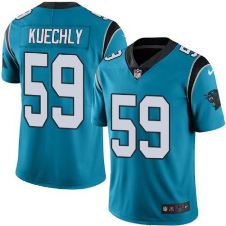 Panthers #59 Luke Kuechly Blue Men's Stitched NFL Limited Rush Jersey