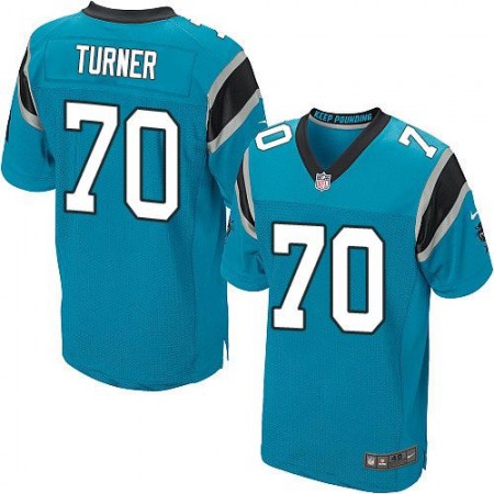 Panthers #70 Trai Turner Blue Alternate Men's Stitched NFL Elite Jersey