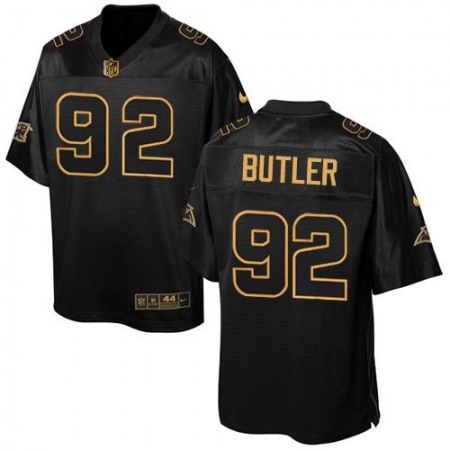 Panthers #92 Vernon Butler Black Men's Stitched NFL Elite Pro Line Gold Collection Jersey