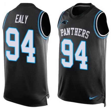 Panthers #94 Kony Ealy Black Team Color Men's Stitched NFL Limited Tank Top Jersey