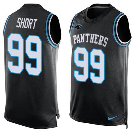 Panthers #99 Kawann Short Black Team Color Men's Stitched NFL Limited Tank Top Jersey
