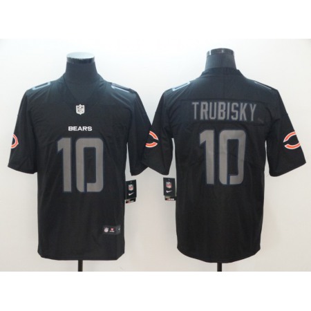 Men's Chicago Bears #10 Trubisky 2018 Black Impact Limited Stitched NFL Jersey