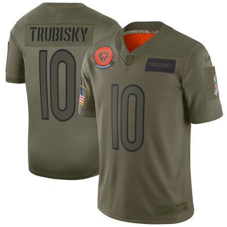 Men's Chicago Bears #10 Trubisky 2019 Camo Salute To Service Limited Stitched NFL Jersey