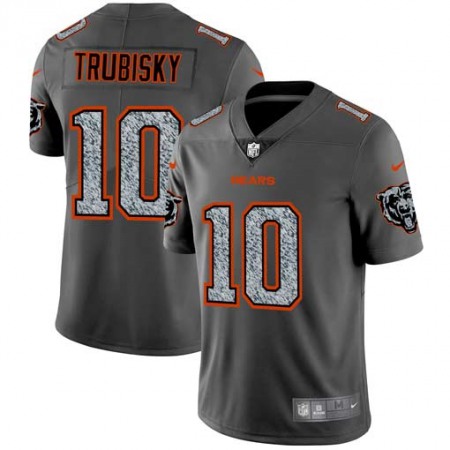 Men's Chicago Bears #10 Trubisky 2019 Gray Fashion Static Limited Stitched NFL Jersey