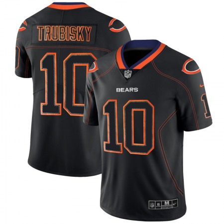 Men's Chicago Bears #10 Trubisky Black 2018 Lights Out Color Rush Limited Stitched NFL Jersey