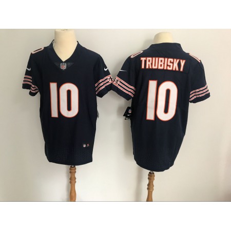 Men's Chicago Bears #10 Trubisky Black Vapor Untouchable Elite Stitched NFL Jersey