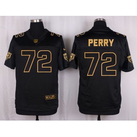 Bears #72 William Perry Black Men's Stitched NFL Elite Pro Line Gold Collection Jersey