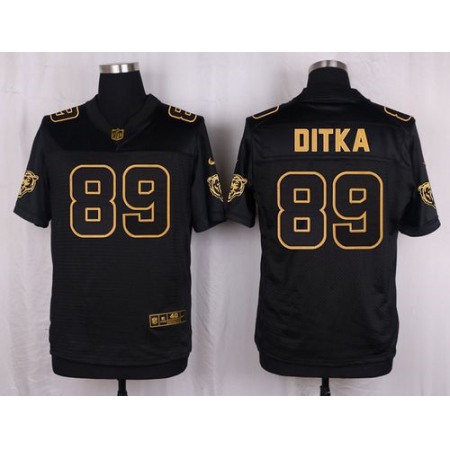 Bears #89 Mike Ditka Black Men's Stitched NFL Elite Pro Line Gold Collection Jersey