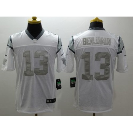 Panthers #13 Kelvin Benjamin White Men's Stitched NFL Limited Platinum Jersey