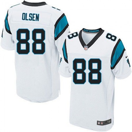 Panthers #88 Greg Olsen White Men's Stitched NFL Elite Jersey