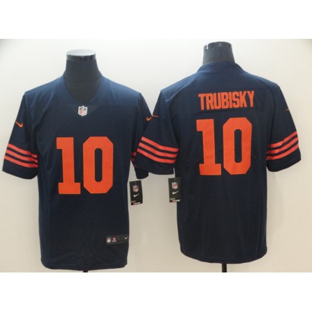 Men's Chicago Bears #10 Trubisky Navy Vapor Untouchable Limited Stitched NFL Jersey
