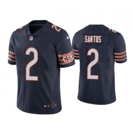 Men's Chicago Bears #2 Cairo Santos Navy Vapor untouchable Limited Stitched Jersey