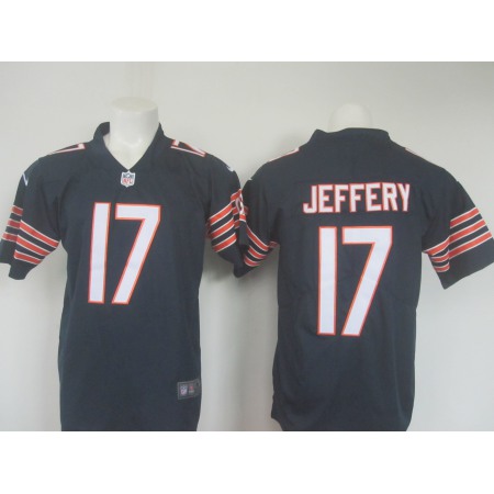 Men's Bears #17 Alshon Jeffery Navy Limited Rush Stitched NFL Jersey