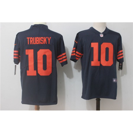 Men's Chicago Bears #10 Trubisky Navy Blue Alternate Stitched NFL Vapor Untouchable Limited Jersey