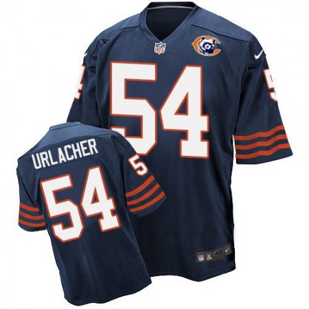 Bears #54 Brian Urlacher Navy Blue Throwback Men's Stitched NFL Elite Jersey